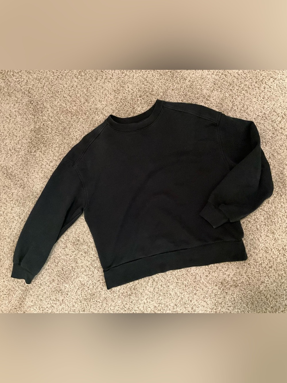 Everlane Black Organic Cotton Crewneck Sweatshirt